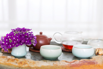 Fototapeta na wymiar Set of China tea
