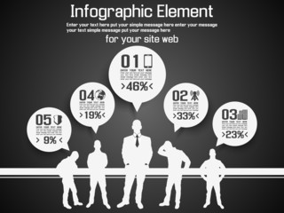 BUSINESSMAN MODERN INFOGRAPHIC GREY