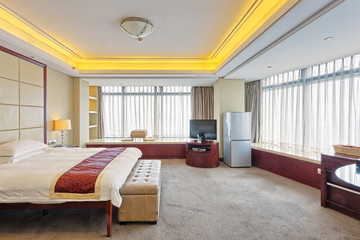 luxury bedroom in hotel