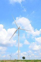 Fototapeta na wymiar Wind Turbine Power Energy