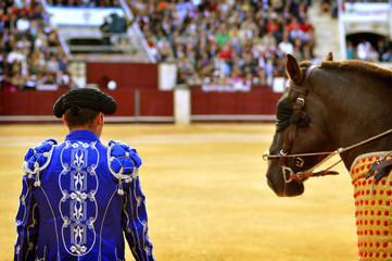 Bullfighters entering the bullring