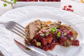 Liver with Cranberries