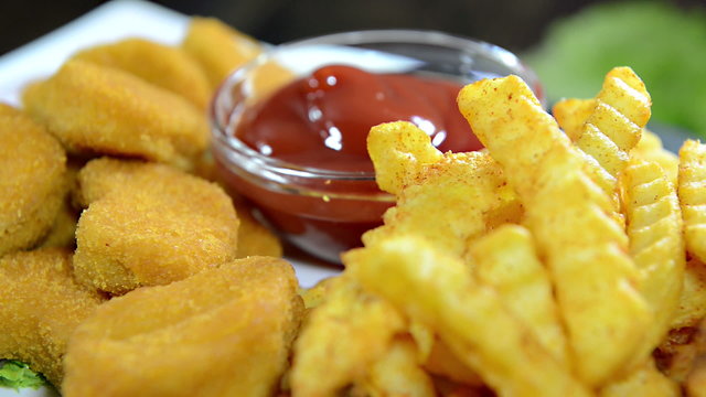 Chicken Nuggets with Fries (loopable)