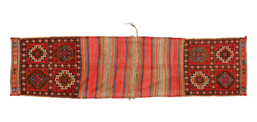 oriental pouch carpet on white background