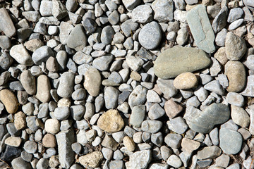 Gray pebbles and stones