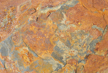 Close up orange rust