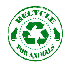recycle for animals stamp