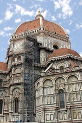 Fototapeta na wymiar Bauarbeiten am Dom zu Florenz