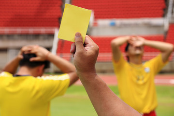 soccer Referee shoe yellow card