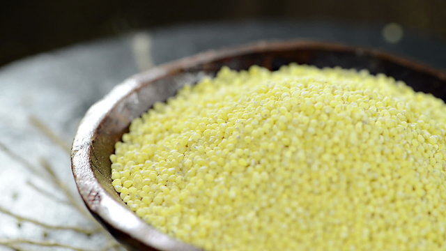 Heap of rotating Millet als close-up not loopable full HD video