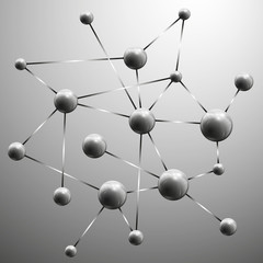 Molecule structure background vector illustration