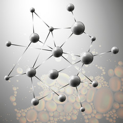 Molecule structure background illustration