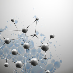 Molecule structure background vector illustration