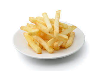 French fries on white plate