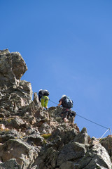 Bergsteiger in den Alpen