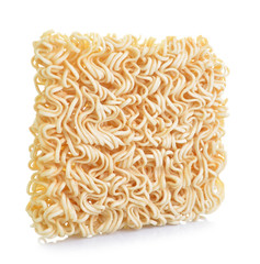 asian ramen instant noodles isolated on white background