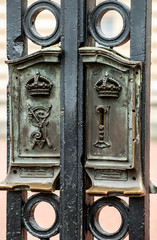 Particolare del cancello di Buckingham Palace