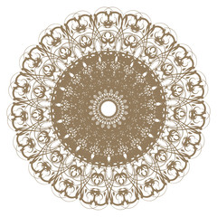 Ornamental round floral pattern.....