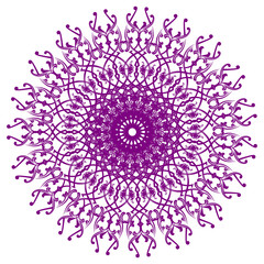 Ornamental round floral pattern.