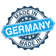 Made in Germany vintage stamp isolated on white background