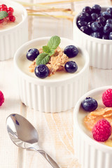 Yogurt with berry fruits