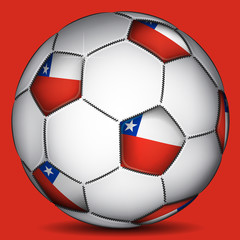 Obraz premium Chile soccer ball, vector