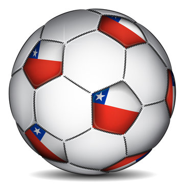 Chile soccer ball, vector