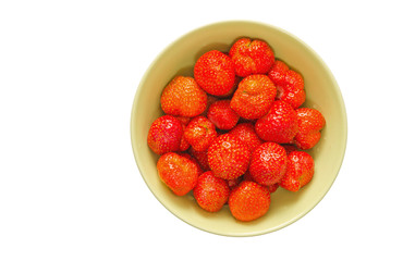 bawl of fresh organic strawberries