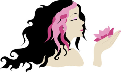 Девушка с цветком