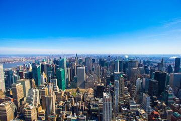 Fototapeta na wymiar Vew of Manhattan from the Empire State Building, New York