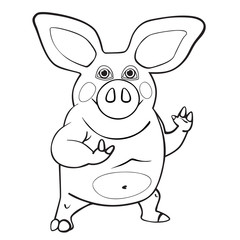 coloring book pig