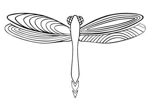 coloring book dragonfly