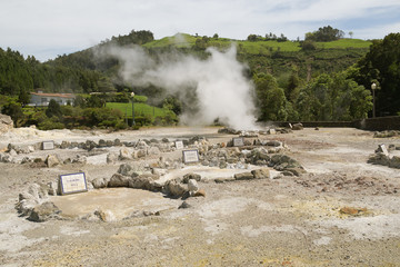 Thermal springs on the Sao Miguel, Azores