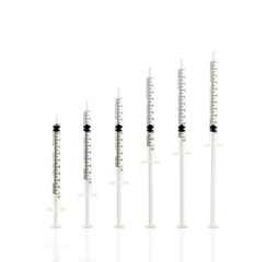 Graph from  syringe on white background,concept for Medical busi