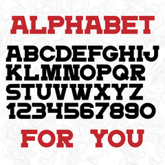 Alphabet letters and numbers