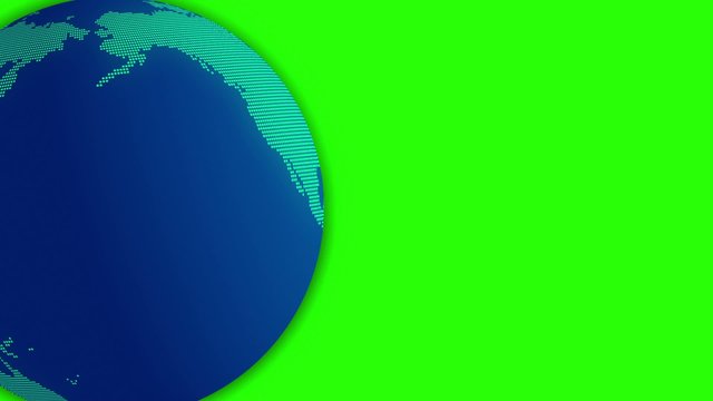 earth rotation loop, green matte