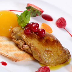 Foie Gras with toast and apricot