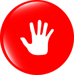 hand icon on web button