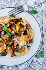Italian gnocchi with wild mushrooms