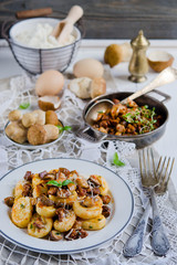 Italian gnocchi with wild mushrooms