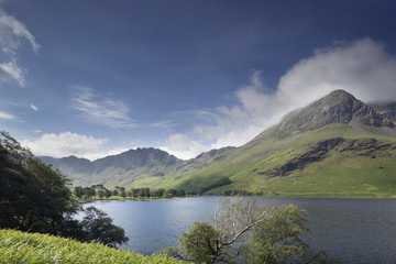 buttermere lake in the lake district, cumbria, england