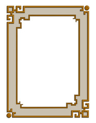 3d golden frame