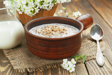 Buckwheat porridge with milk