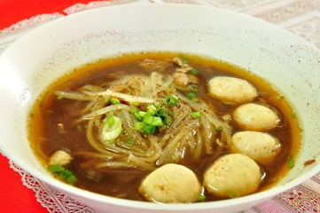 Thai Noodle Soup with Meat