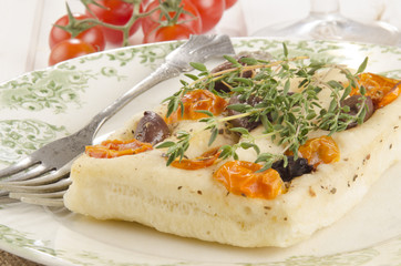 mediterranean flat bread with thyme