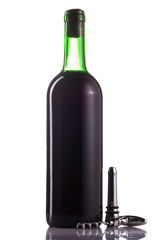 wine bottle isolated on white