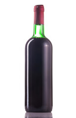 wine bottle isolated on white
