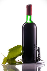 wine bottle isolated on white