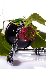 wine bottle isolated on white