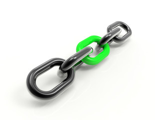 Obraz premium link,chain,3d